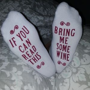 3 FOR 1O$ "Bring me some wine"  new socks.
